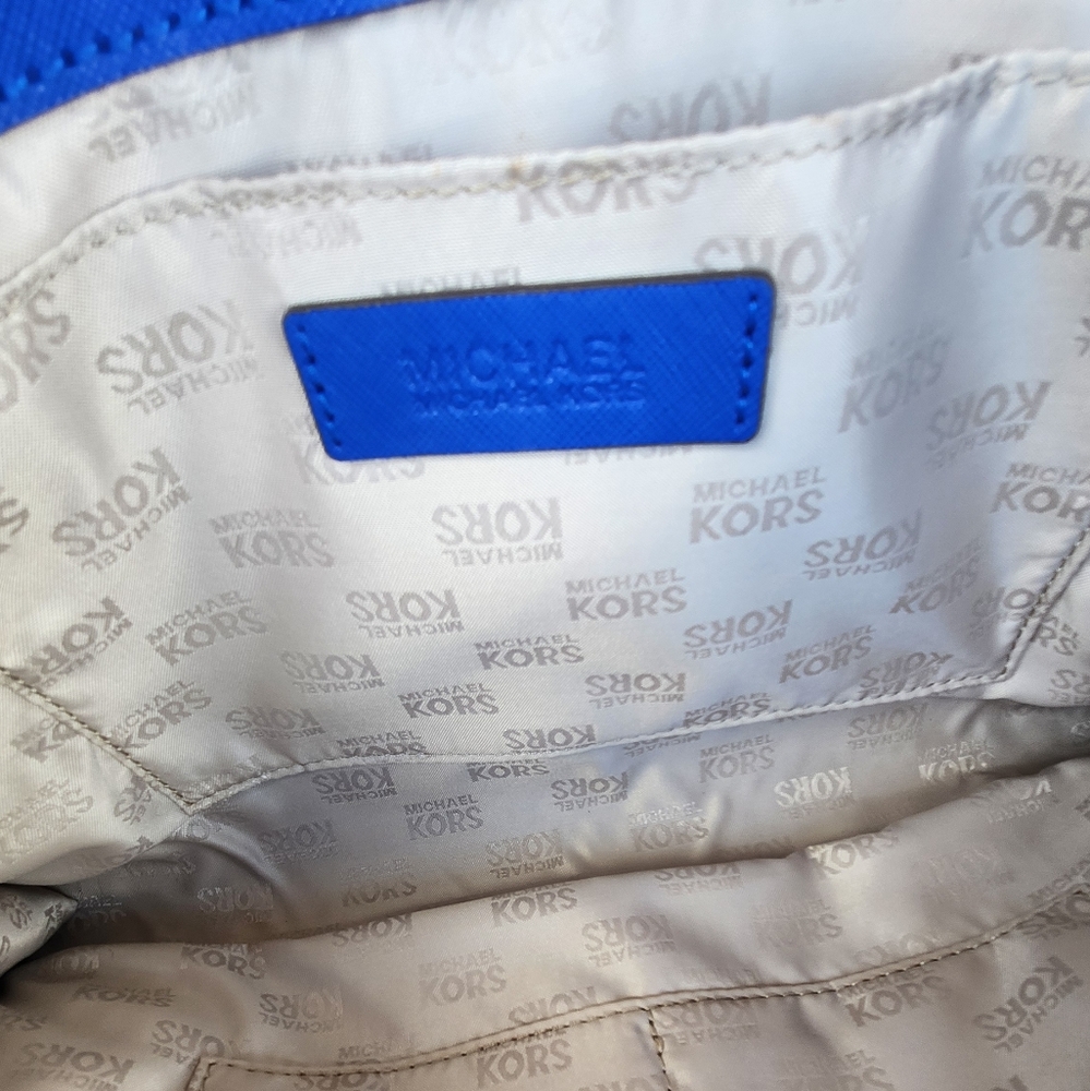 Michael Kors Tilda Convertible Clutch / Shoulder Bag – Rare Electric Blue - Picture 10 of 12